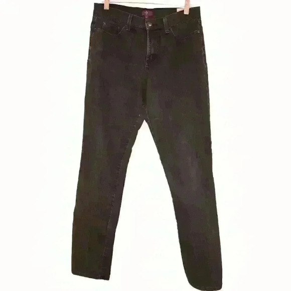 NYDJ Women’s Straight Leg Black Jeans Size 8 - Picture 1 of 5